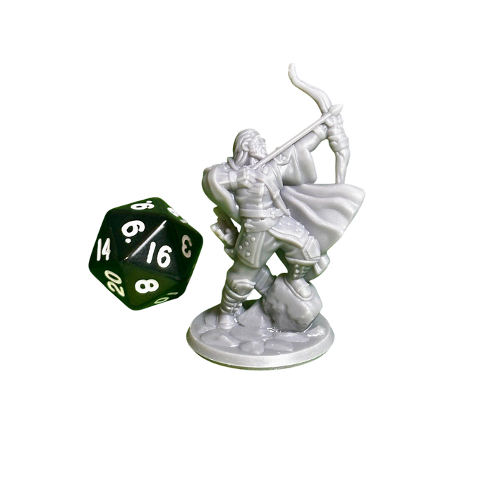 Ranger Male 01, 12k Resin Dungeons and Dragons Miniatures DnD D&D Mini 32mm Lot