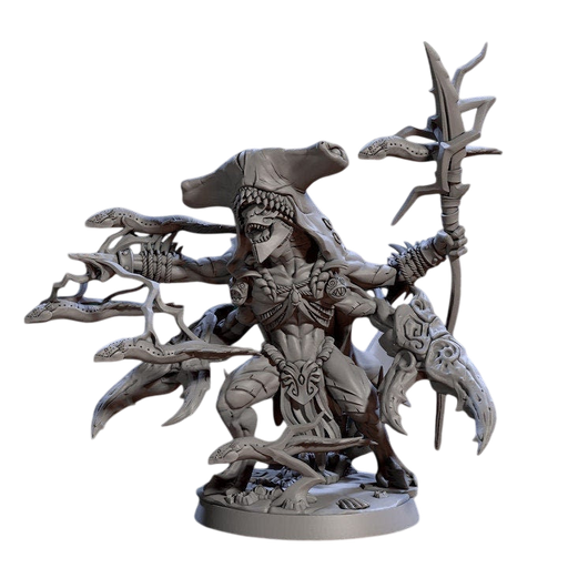 Zarkash Master of the Lightning Eels Jurakin, 12k Resin Dungeons and Dragons Miniatures DnD D&D Mini 32mm Lot