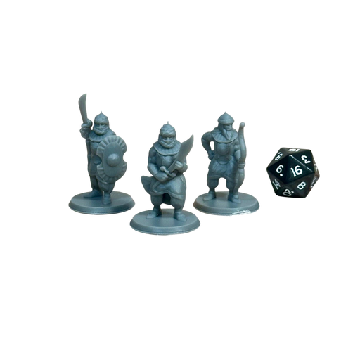 Arabian Guards (Set of 3), 12k Resin Dungeons and Dragons Miniatures DnD D&D Mini 32mm Lot