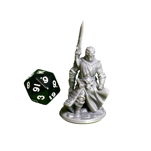 Half Orc Male 02, 12k Resin Dungeons and Dragons Miniatures DnD D&D Mini 32mm Lot