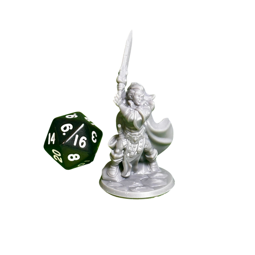 Paladin Female 01, 12k Resin Dungeons and Dragons Miniatures DnD D&D Mini 32mm Lot