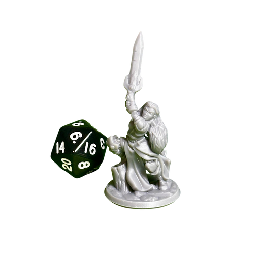 Fighter Female 01, 12k Resin Dungeons and Dragons Miniatures DnD D&D Mini 32mm Lot