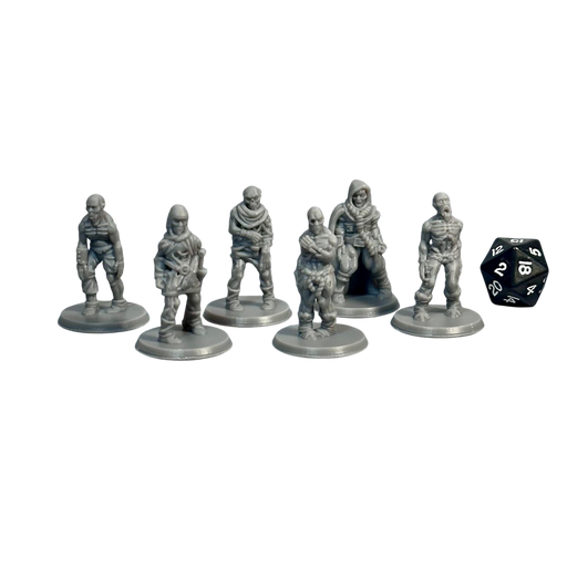 Zombie Horde (Set of 6), 12k Resin Dungeons and Dragons Miniatures DnD D&D Mini 32mm Lot