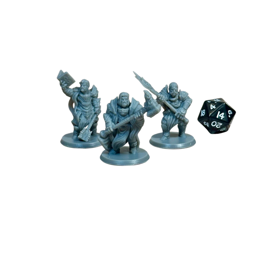 Holy Warriors (Set of 3), 12k Resin Dungeons and Dragons Miniatures DnD D&D Mini 32mm Lot