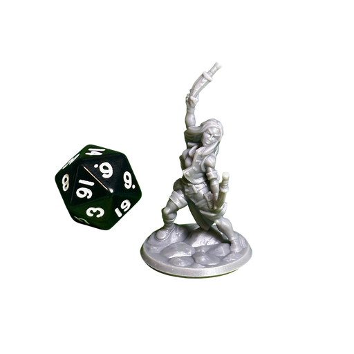 Rogue Female 01, 12k Resin Dungeons and Dragons Miniatures DnD D&D Mini 32mm Lot