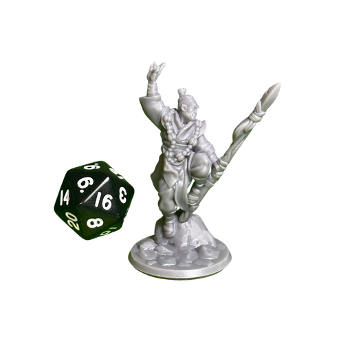 Monk Male 01, 12k Resin Dungeons and Dragons Miniatures DnD D&D Mini 32mm Lot
