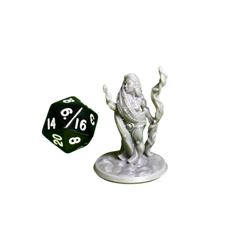 Druid Female 01, 12k Resin Dungeons and Dragons Miniatures DnD D&D Mini 32mm Lot