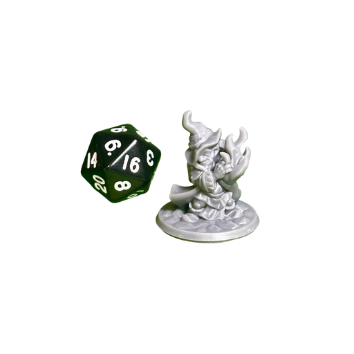 Gnome Warlock Male, 12k Resin Dungeons and Dragons Miniatures DnD D&D Mini 32mm Lot