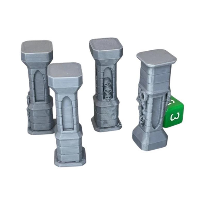 Stone Pillars, Dungeons and Dragons DnD Scatter Terrain Mini 32mm Lot