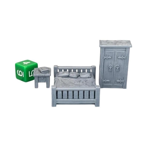 Double Bed Furniture, Dungeons and Dragons DnD Scatter Terrain Mini 32mm Lot