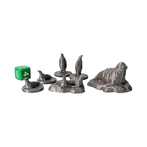 Arctic Animals (Set of 6), PLA Dungeons and Dragons DnD Miniatures D&D Mini 32mm Lot